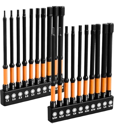 Sourcingmap 100mm Length 1/4" Hex Shank 8mm H8 Hexagon Magnetic Screwdriver Bits - View #2