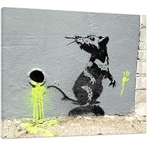 Banksy - Toxic Rat 70 x 80 cm - Canvas Pictures / Wall Pictures ...