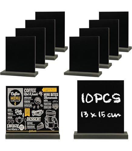 Petite Ardoise, 24 Pièces Ardoise Craie, Tableau Ardoise Pour Cartons De Table, Panneaux Mémo