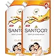 Santoor Classic Gentle Hand Wash with Natural Goodness of Sandalwood & Tulsi| Rich Lathering Formula With Anti-Bacterial Prop