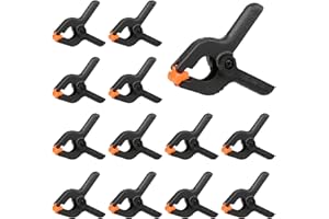 ZHENLE 16 Pcs Spring Clamps 2Inch Nylon Spring Clamps Clips Extra Strength Spring Clamps Set for Photography Backgrounds Woodworking DIY Projects