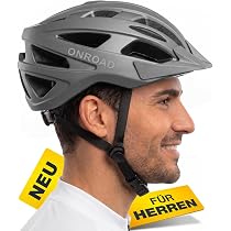 Fahrradhelm Herren Grau ONTOP - Fahrrad Helm E-Bike Herren 300g Leicht mit Sonnenvisier