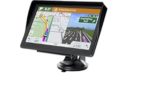GENERIC Navigateur GPS, écran tactile 7 pouces Navigation GPS pour voiture, camion, camping-car, avec informations trafic, carte de l'Europe 2025, mises à jour gratuites à vie, guidage vocal en temps réel