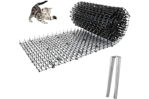 Yukiyi Tapis Anti Chat 200 x 28 cm Pic Anti Chat Repousse Chat Exterieur Tapis Anti Chien avec Epine,Barriere Anti Chat Exterieur, Tapis Répulsif Chat, Anti Chat Exterieur Puissant, Noir