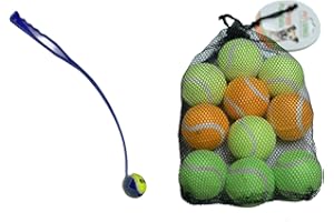 1ABOVE Dog Ball Launcher Thrower + 10 Dog pet balls. Slinger Dog Ball Thrower Launcher with Tough Ball, Hands Free Pick Up and Throw Play and Great Fun for Dogs Puppy Toys