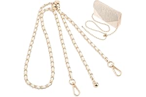 Jeffdad Thin Purse Chain Strap Crossbody Bag Chains Strap Handbag Chain Replacement Leather Chain Straps-47.2"