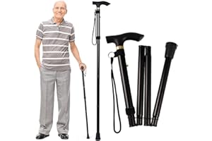 CUTIOLLY Składany laska,kij trekkingowy,Składany kijek do wspinaczki górskiej,Laska składana,Składane kijki dla seniorów,z regulacją wysokości,laski dla osób starszych,kijek trekkingowy,antypoślizgowy,lekki