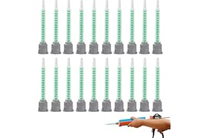 POPAPIE 20 Stück Statikmischer 1:1 Mischerspitzen Kunststoffkleber Mischrohr Mixtülle für 2k Kleber Statikmischdüse Mischerdüsen für Rohrstrom AB Mischdüse (Grün)