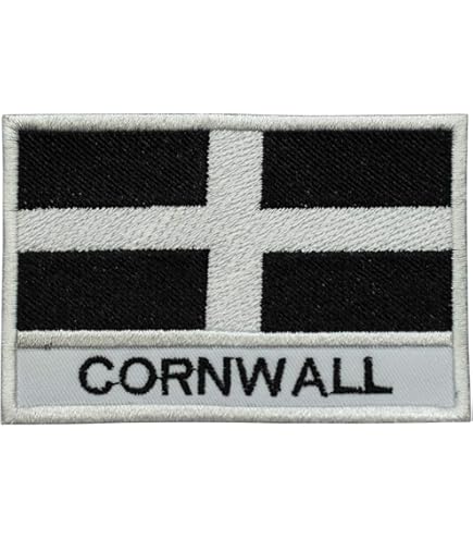 Patch Ricamo Cornwall County – Bandiera, Per Applicare A Ferro O Cucire Su Giacche E Zaini - Foto 1