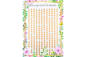 ‎FRIENDLY FOX Friendly Fox Schwangerschaftskalender, Rubbel-Kalender Schwangerschaft, Baby Countdown Kalender, Schwangerschaftstagebuch