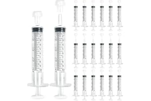 KMFYMPT 20 Unidades Jeringas, Jeringuilla 10ml, Jeringa de Plástico, Jeringuilla de Líquido Reutilizable, Syringe sin Aguja, Aplicable a Laboratorios, Medición de Líquidos y Riego de Plantas Pequeñas
