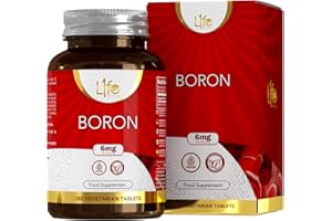 L1FE NUTRITION LN Boron Supplement | 180 Vegan High Strength Boron Capsules - 6mg Supplement per Serving | Non-GMO, Gluten, Dairy & Allergen Free | Manufactured in The UK