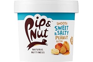 Pip & Nut Sweet and Salty Smooth Peanut Butter (1Kg) | No Palm Oil, Natural, No Added Sugar, Vegan, Single Origin Hi-Oleic Peanuts