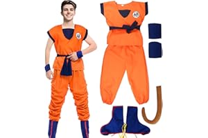 Maryparty Son Goku Costume for Kids Adults Cosplay Dragon Costume Training Suit for Halloween Carnival Cosplay