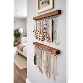 42 Hook 2 Piece Organizers, Wall Mounted Shelf Jewelry Holder Necklace, Earrings, Ring Bracelets