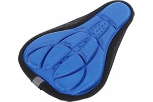 MGIA Tech Bike Saddle cover, 3D Silicone Gel Bicycle Seat Cover with Anti-slip & Dust Resistant Cover, BLUE