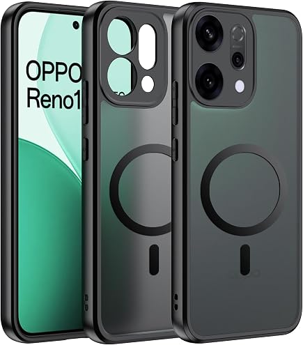 WBWONE Cover per OPPO Reno 14 (Reno14) 5G Custodia, [MagSafe Compatibile]/Ultra Sottile TPU Anti-Impronta Antiurto Traslucido Design - Bianco