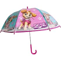 PERLETTI Parapluie Transparent Pat Patrouille Paw Patrol - Enfant 3-6 Ans