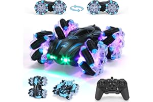 Bestcool Remote Control Car, 4WD 2.4GHz RC Stunt Car 360° Flips Double Sided Rotating Stunt Car with Light Music Controller Drift RC Car Charge Race Vehicle Toy Gifts for Boys Girls 6+