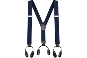 Buyless Fashion Tirantes hombre con sinfín 122 cm correas ajustables 3.18 cm - En Y