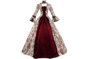 GMGM 2023 Femmes Robe Medievale Victorienne Reine Costume Col Carrée Manches Flares Robe Vintage Adulte Flare Manches Deguisement Robe Médiévale Femmes Manches Longues Robe Femme Hiver Chic Jupe