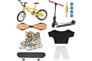 LALASTYLE Mini Skateboard, Bicycle, Scooter, Vitality Board - Finger Pants Training Tricks Props - Movement Toys, Party Favors