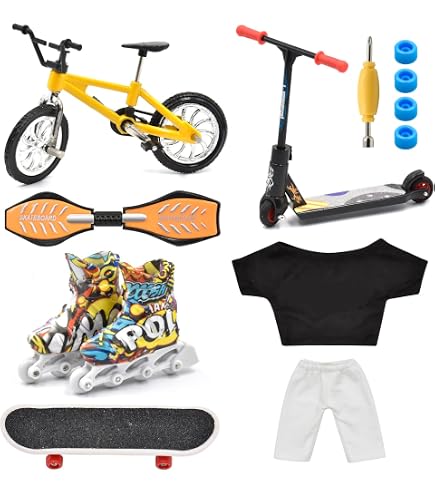 Trottinette à Doigts En Métal – Lot De 4 – Scooter Mini Pour Doigts, Super Pour S’amuser Et Entraîner Sa Motricité – Cadeau Enfant Ou Adulte