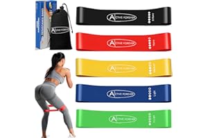 ‎ACTIVE FOREVER ACTIVE FOREVER Widerstandsband Set, Pull Up Assist Band Fitness Band, 5 Stück Verschiedene Widerstandsstufen Elastisches Band für Yoga Muskel Stretching