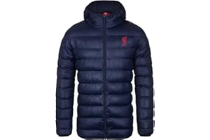 LIVERPOOL F.C. Liverpool FC Mens Jacket Hooded Winter Quilted OFFICIAL Football Gift