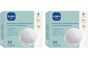 MAM självhäftande amningsinlägg | Ventilerande amningskudde för amning | Extra absorberande kärna