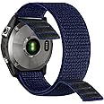 YOOSIDE Hook and Loop Nylon Watch Strap for Garmin Fenix 8 47mm / epix Pro 47mm/ Fenix 7 / Fenix 6 / Instinct 2, 22mm Quick Dry Ultralight Sport Wrist Band for Forerunner 955