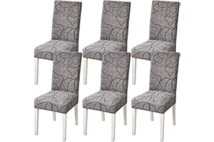 HZDHCLH Chair Covers Slipcovers 4/6 PCs Stretch Removable Washable Short Dining Chair Protector Cover Seat for Hotel,Dining Room,Ceremony (aspiration,6 PCS)