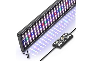 hygger 14W Aquarium-LED-Licht, Vollspektrum Beleuchtung für Aquarien mit 24/7-Tag-Nacht-Zyklusmodus, automatischem Ein-/Aus-Timer, Einstellbare Helligkeit, 7 Farboptionen, für 31-42cm Süßwasser Tank