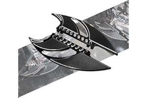 HCmotorku Motorrad-Fahrer-Fußbretter für Fahrer, Pedal, Fußrasten, passend für Harley Touring Road King Road Glide Electra Glide Street Glide Softail Dyna, Schwarz