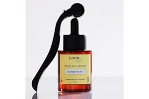 JUSTE PARIS kit Sérum cheveux densifiant Bio + Dermaroller - Traitement microbiote cuir chevelu - Serum anti chute cheveux efficace – +7000 cheveux - Made In France - Homme et Femme