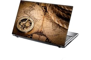 15.6 INCH TAYLORHE SKINS TaylorHe 13-14 inch Laptop Skin Vinyl Decal with Colorful Patterns and Leather Effect Laminate MADE IN BRITAIN Ocean Map