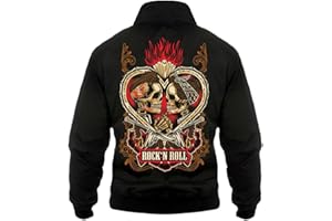 Spaß Kostet Men's Harrington Jacket Rockn Roll Rockabella Rockabilly Hot Oldschool Style