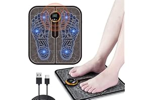 YOUKK Massaggiatore per piedi, Tappetino per Massaggiatore Elettrico per Piedi, Tappetino per stimolatore Muscolare, Massaggiatore Portatile, Elettrico Massaggiatore Plantare, USB EMS Pad Design Portatile