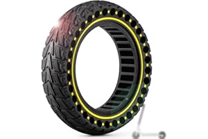 Monuary 1PCS Ruota 60/70-6.5 Monopattino Elettrico, Copertone Monopattino 10x2.50-6.5 Compatibile con Ninebot G30/G30D/G30LP/G30D/Max G30/G30 2, 10x2.5 Gomma Piena Pneumatici per Hiboy S2 Pro/S2 Max