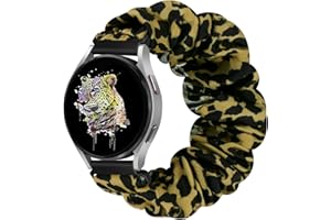 YCHDDER 20mm Elastic Scrunchie Watch Straps Compatible with Samsung Galaxy Watch 7/6/5/4/FE 40mm 44mm/Watch 6/4 Classic 43mm 47mm 42mm 46mm/5 Pro/Vivoactive 5/Vivoactive 3/Venu/Venu 2 Plus Women Girls