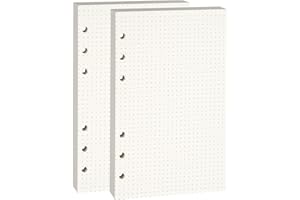 LIDWOT Lot de 2 feuilles mobiles A6 à 6 trous (80 feuilles chacune, 100 g/m², beige) – Idéal pour la prise de notes, le travail de bureau, les journaux, les projets artistiques et plus encore – Convient pour