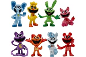Atsmoce® 8 sztuk figurki Smiling Critters, Smiling Critters figurki, uśmiechnięta figurka Critters, dekoracje tortu, prezenty dla graczy i fanów