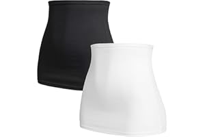 Herzmutter Cinturón de Maternidad - 2 Partes - Faja de Maternidad - Banda para Futura Mama - Moderno-Ajustado-Práctico-Elástico – Unicolor - algodón - 6300