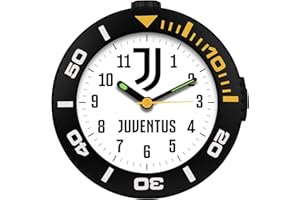 Seven Sveglia analogica JUVENTUS al quarzo con movimento continuo, Prodotto ufficiale, Calcio, Idea regalo bambini e adulti