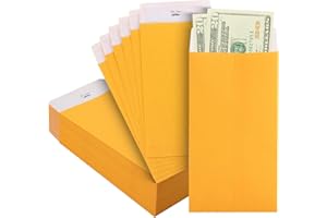 Mr. Pen - Sobres de dinero en efectivo, 100 unidades, 6.5 x 3.5 pulgadas, sobres amarillos para efectivo, 100 sobres para ahorrar dinero, sobres pequeños para presupuesto en efectivo