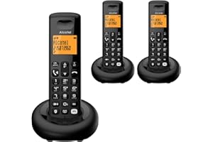 Alcatel E260S Voice Trio - Cordless Phone with answering machine and 3 Handsets - Landline Home Phones - Call Blocking Telephones - UK Only