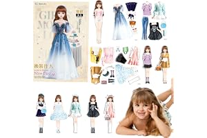 jamgeery Magnetic Dress up, Magnet Dress Up Games,Magnetic Princess Up Paper Doll - Princess up Paper Doll med ljusa färger för 4-7 år gammal flicka