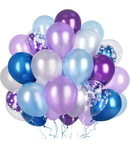 set di 6 palloncini per festa a tema Frozen il regno di ghiaccio con il numero 6