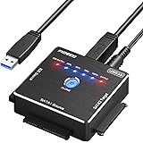 FIDECO Adattatore IDE e SATA, USB 3.0 Adattatore IDE, Adattatore per Disco Rigido, Convertitore SATA e IDE per 2,5" o 3,5" SA