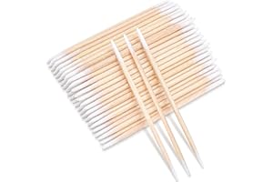 EZRANOVA Cotons-tiges, applicateurs à pointes en coton, bâtonnets en bois pour sourcils, tatouage, beauté, maquillage, couleur, couture d'ongles, bâtonnets dédiés pour ramasser la saleté, pour tatouage